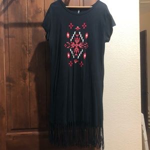RU Tee Shirt Embroidered Dress